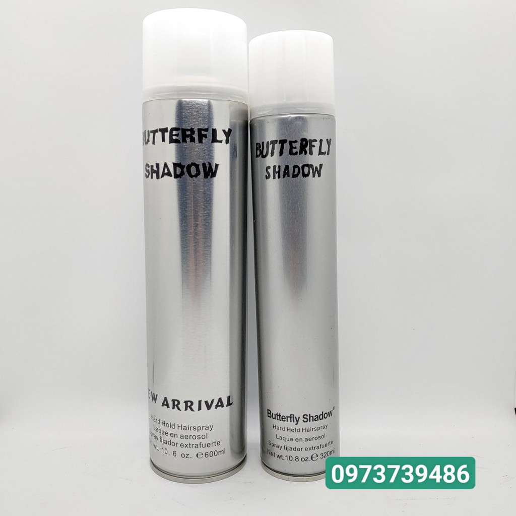 [ Hàng Chuẩn Đẹp] Gôm xịt tóc Butterfly Shadow (320ML - 600ML) Giá Siêu Rẻ