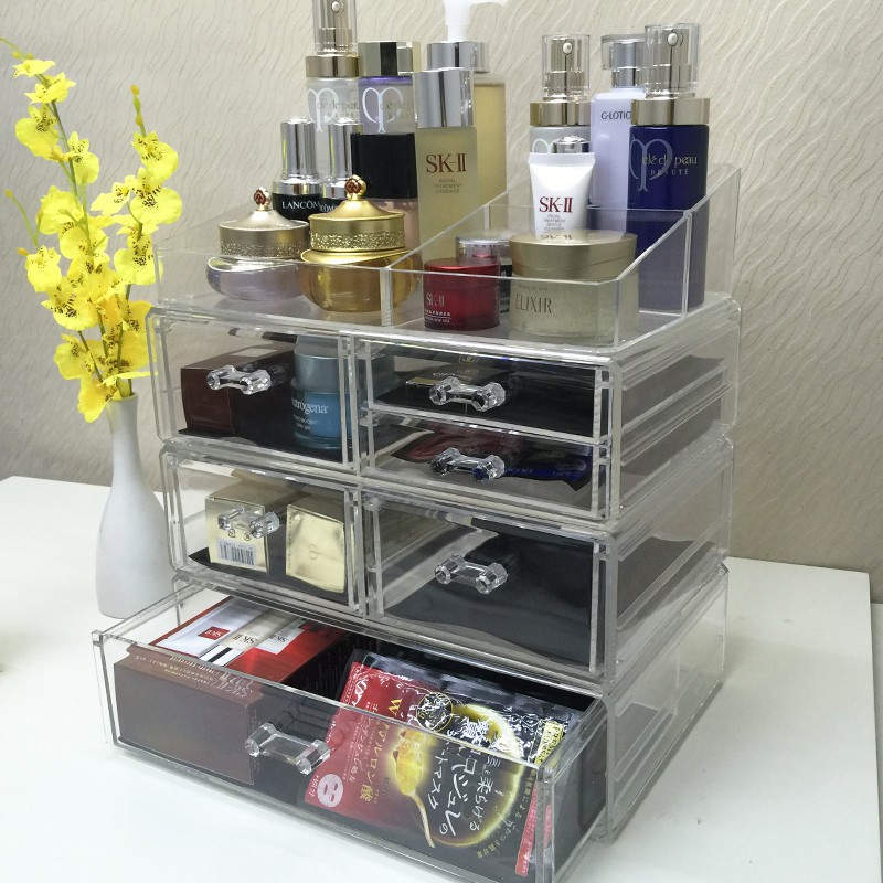 Khay đựng mỹ phẩm size lớn + ngăn kéo nhiều ngăn