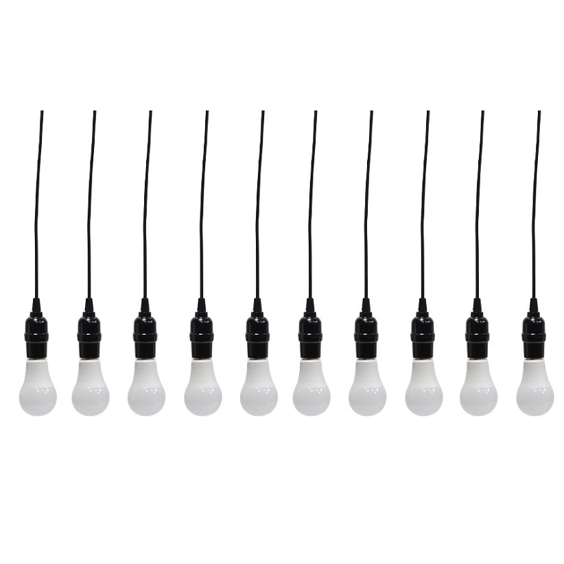Bộ 10 đèn thả cổ điển Vintage bóng đèn led búp 12w