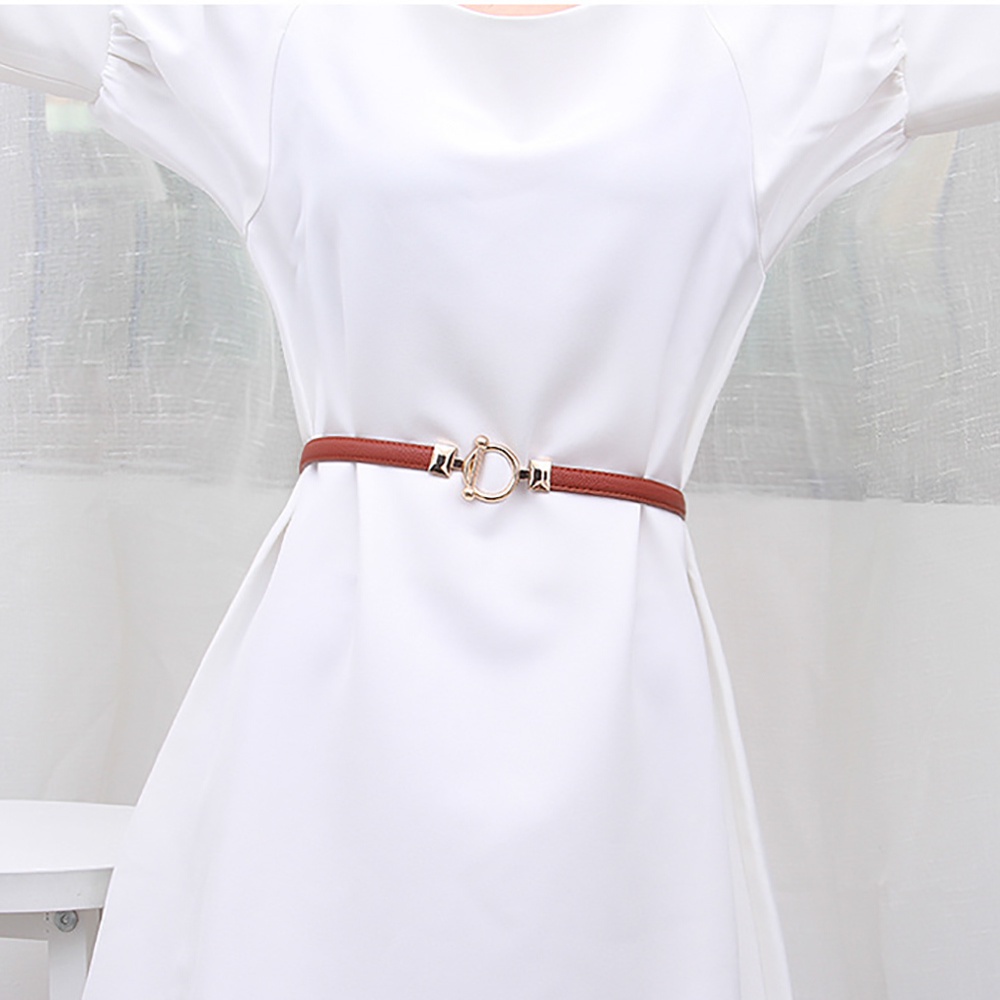 Thắt Lưng Da Pu Mỏng Khóa Kim Loại Nhiều Màu Tùy Chỉnh Thời Trang Sang Trọng Cho Nữ