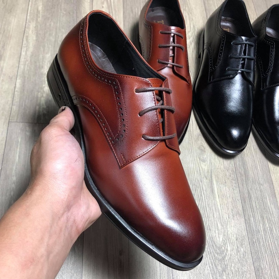 Giày công sở ERMAND da bò thật bảo hành 1 năm dáng derby - Mã T151