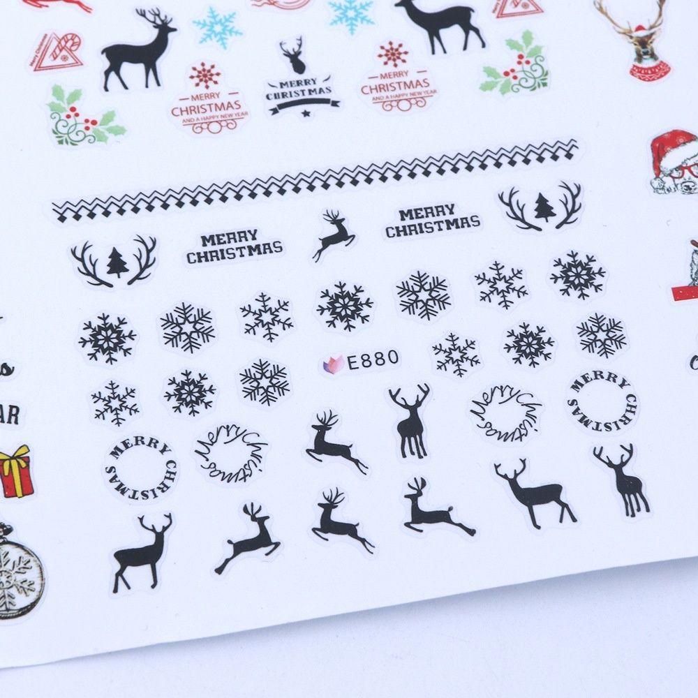 Miếng Dán Trang Trí Móng Tay Họa Tiết Bông Tuyết Giáng Sinh