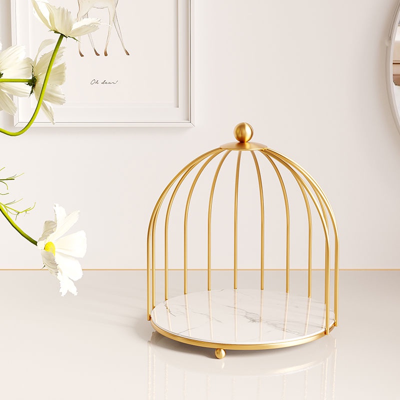 Kệ để đồ Mỹ Phẩm để Bàn Giá để đồ đôi Giá để đồ Sắt Hình Lồng Chim Lưu Trữ Cao Cấp Nhẹ Sang Trọng Giá để đồ Nhiều Tầng Phòng Khách Phòng Tắm Giá đồ Dùng Nhà Tắm