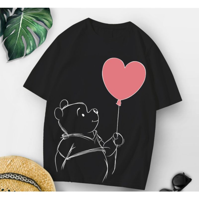 Áo Thun In Hình Gấu POOH Htm1 Dễ Thương Cho Người Lớn
