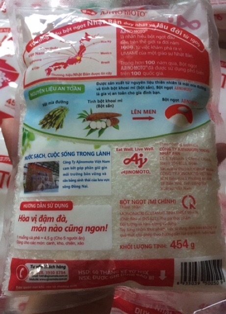 Bột ngọt (mì chính) Ajinomoto 454g