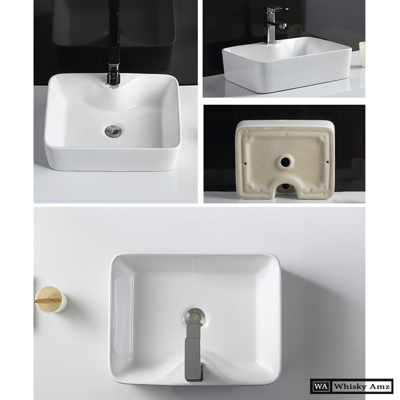 Chậu rửa mặt - Chậu lavabo chữ nhật hàng chính hãng bảo hành 10 năm