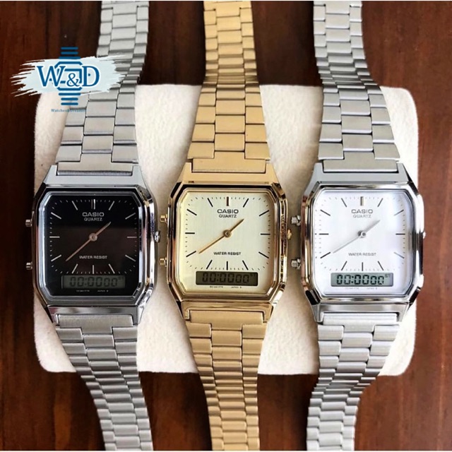 Đồng hồ nam nữ Casio AQ230 vintage