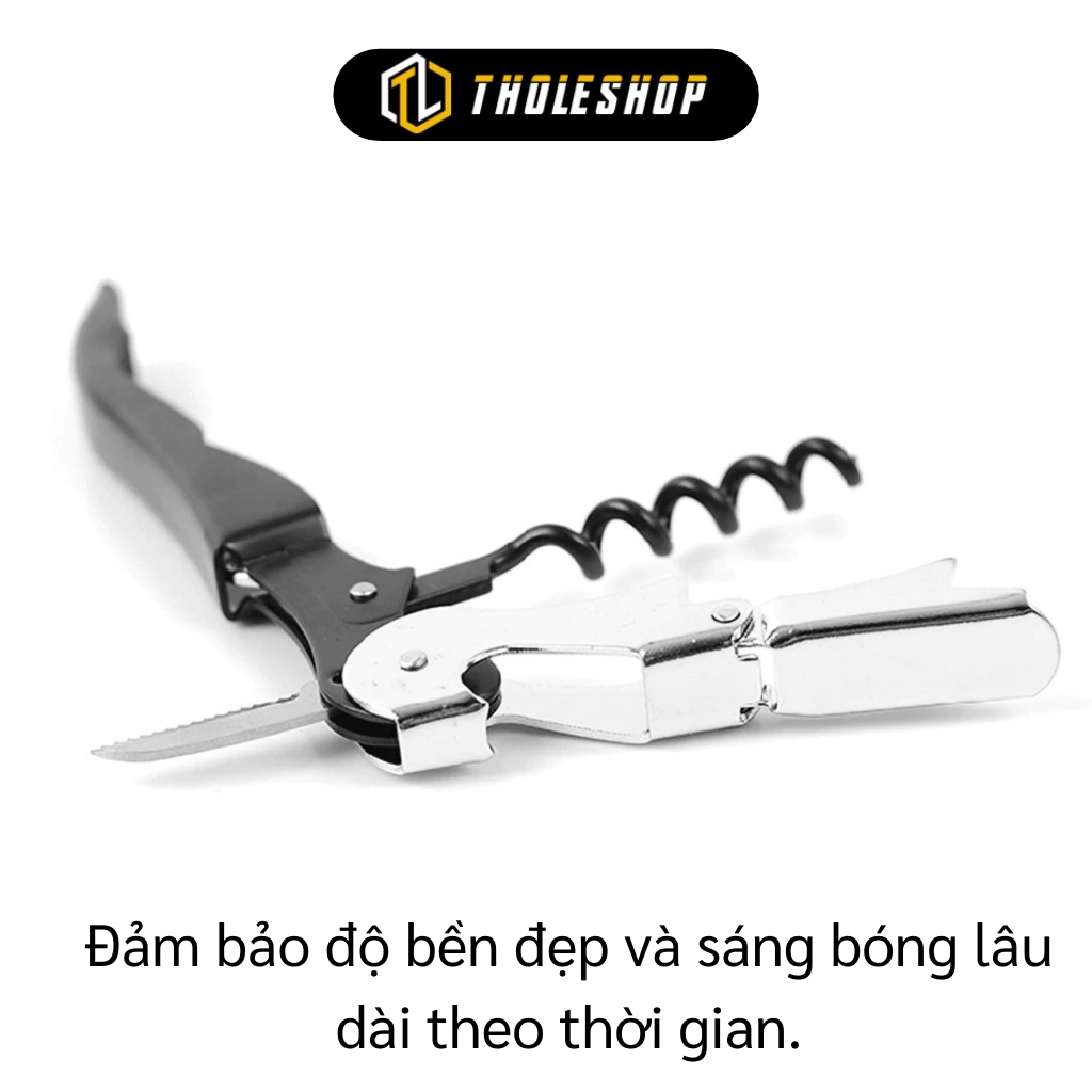 Dụng Cụ Khui Rượu Vang - Đồ Khui Nắp Chai Chức Năng 3in1 Inox Siêu Bền 3981