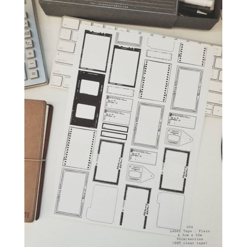 Krisna.room ♡ Washi hãng Raw Market- Label tape 1 chu kì