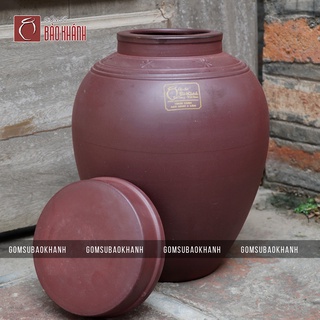 Chum sành không tráng men 5 lit cổ to Bát Tràng