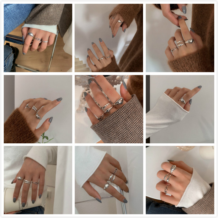 Nhẫn hở thiết kế hình trái tim thời trang Hàn Quốc cá tính cho nữ