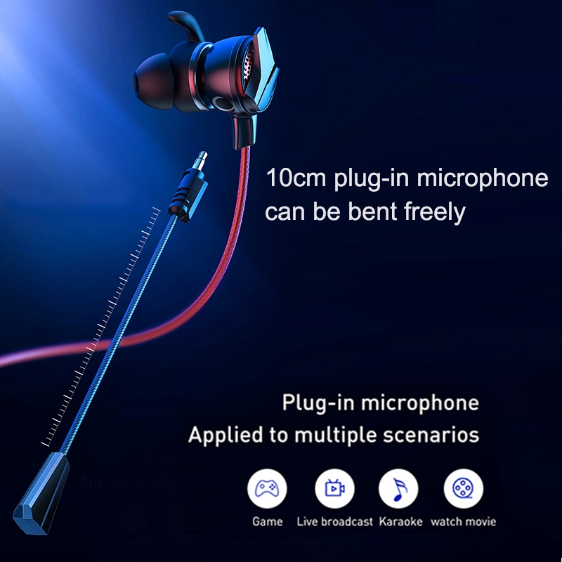 Baseus trong tai nghe 3.5 mm loại C có dây Headphone cho PUBG Gamer Gaming tai nghe HiFi Earbuds với microphone có loại rời