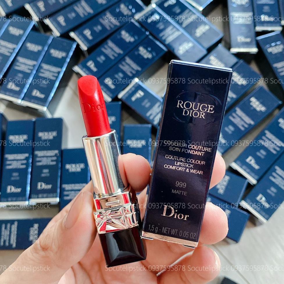 Son chính hãng Dior MINI 999 Rouge Màu Đỏ matte mini 1.5g