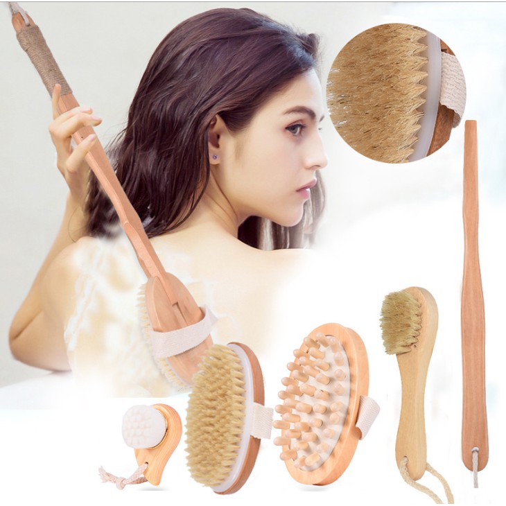 Sét 5 món bàn chải massage tẩy da chết tiện lợi XM23