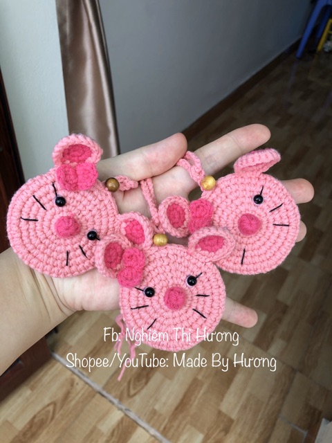 Túi đựng tỏi tránh vía made by hươg cho bé bằng len có hạt dâu tằm