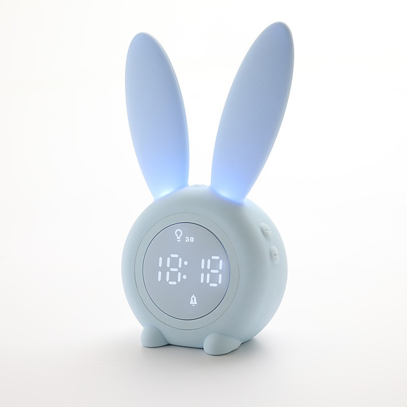 Đồng hồ báo thức điện tử kiêm đèn ngủ Tai Thỏ Bunny ✅ Đồng hồ để bàn✅ Cảm ứng âm thanh đổi màu✅ Thể hiện nhiệt độ✅ Decor