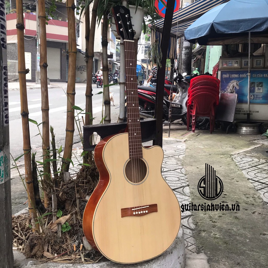 Guitar acoustic SV- A1 có ty chống cong - Tặng 6 phụ kiện và bảo hành 1 năm