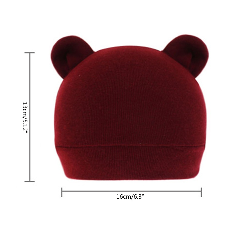 Bộ 2 Yếm Ăn Cotton Mềm Mại Màu Trơn Giữ Ấm Tai Cho Bé Sơ Sinh