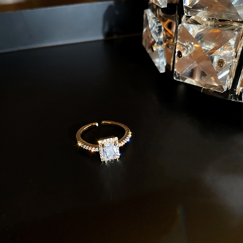 Bella Nhẫn Hở Đính Đá Zircon Thời Trang Hàn Quốc