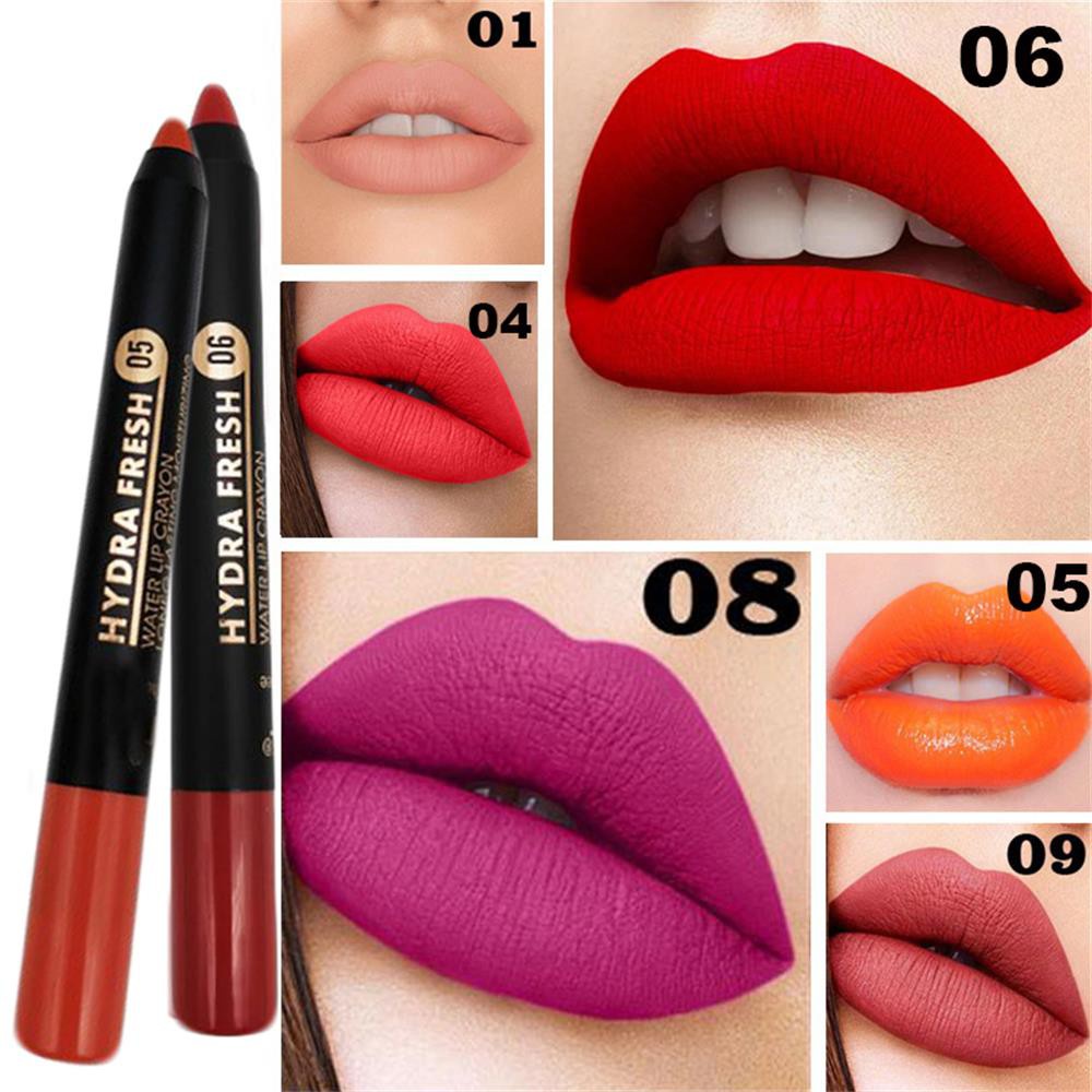JUNE New Matte Lipstick Pencil Makeup Waterproof Lip Gloss Cosmetic Long Lasting Beauty Sexy Hot Sale Nude Velvet
