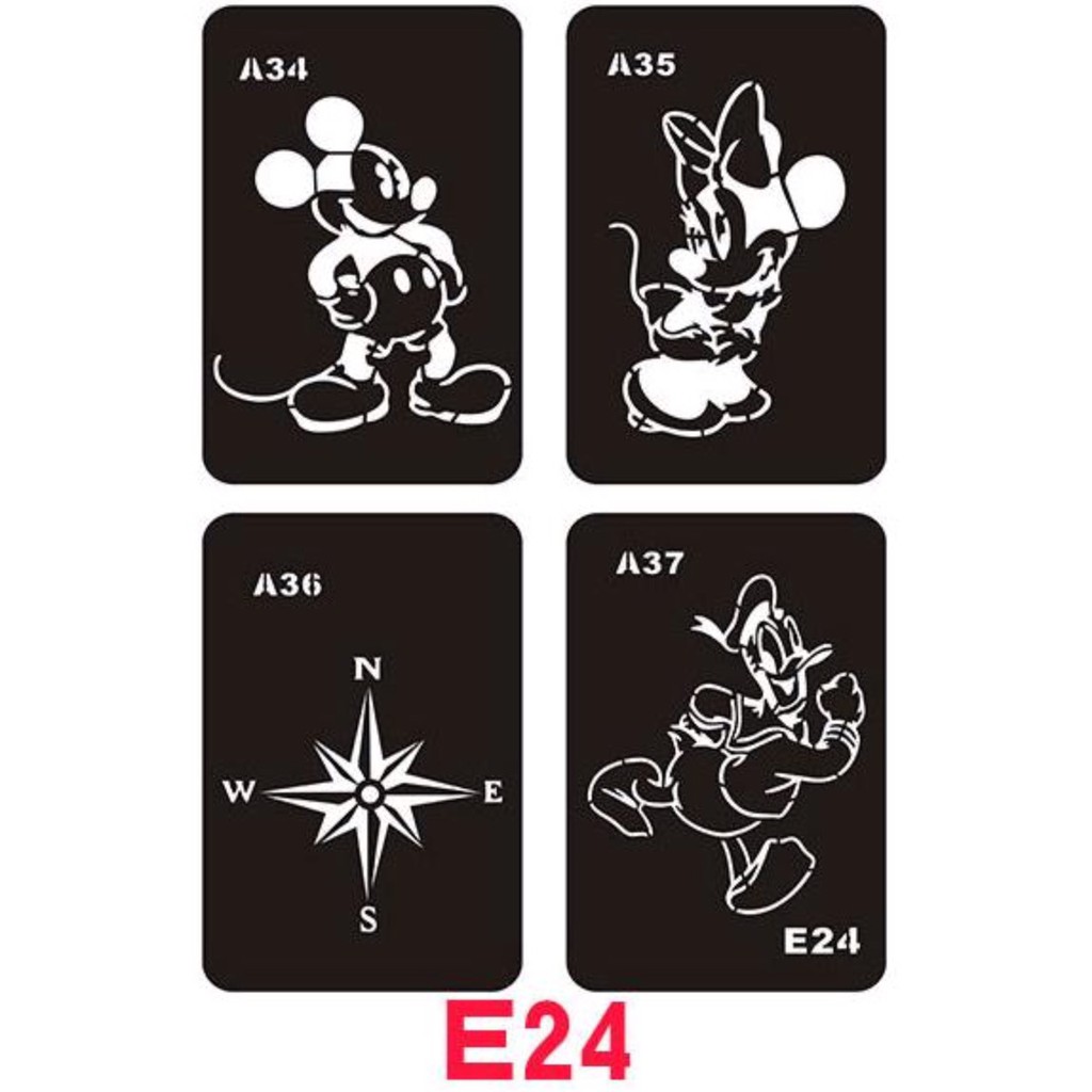 KHUÔN VẼ HENNA DECAL E24