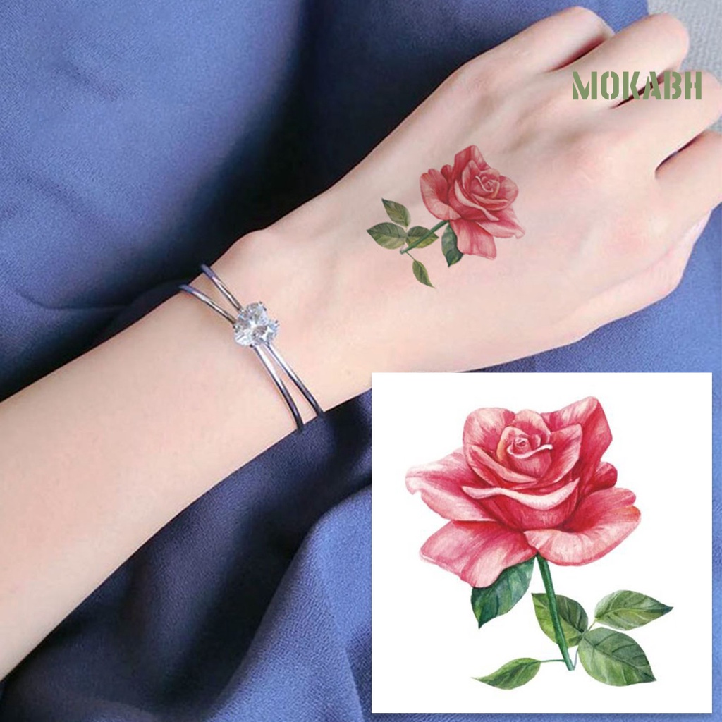 Hình Xăm Dán Tạm Thời Họa Tiết Hoa Chống Thấm Nước Lâu Trôi