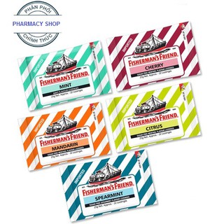 Gói kẹo vị trái cây kết hợp bạc hà hiệu con tàu fisherman's friend tổng hợp