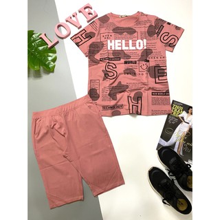 Bộ Thun Thái HELLO! lửng tay ngắn cao cấp