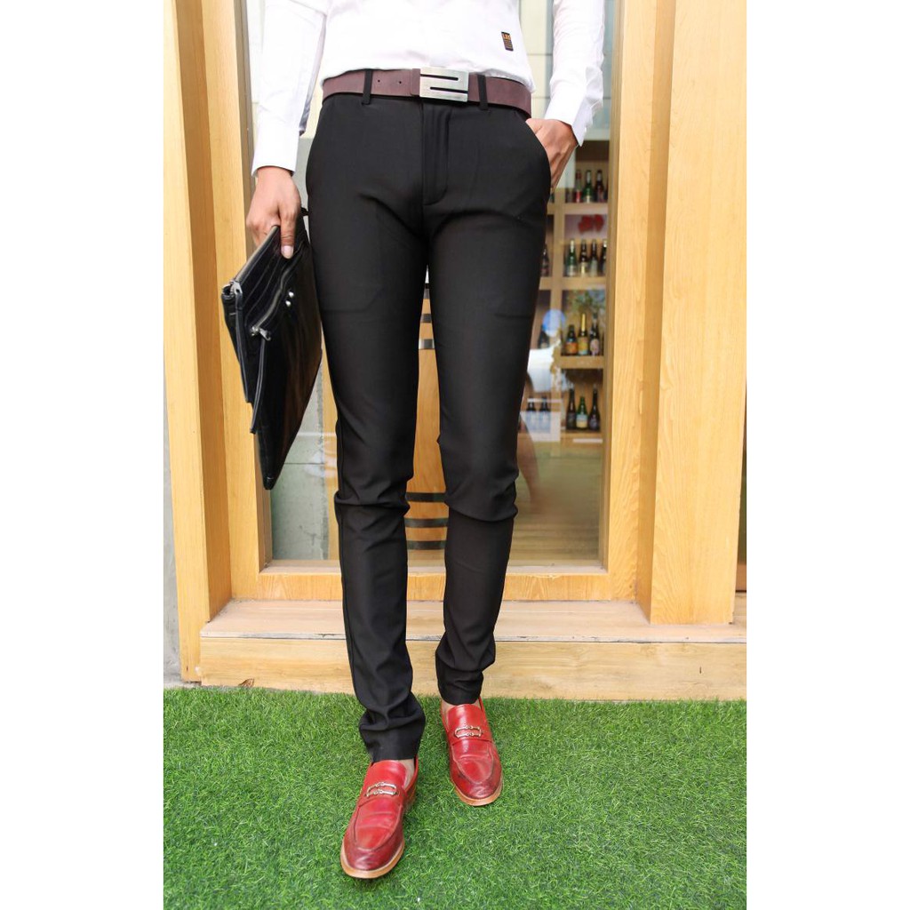 Quần tây Nam QTN74 đen bóng mượt