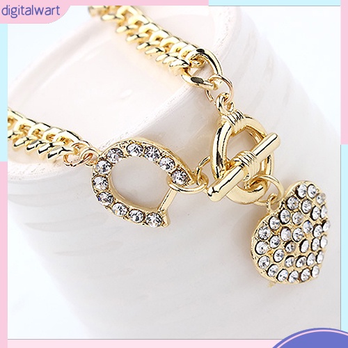 Dây Chuyền Mặt Trái Tim Đính Đá Thời Trang Cho Nữ