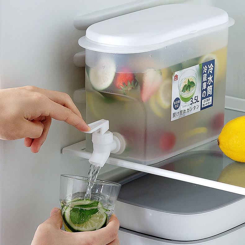 Bình nước có vòi, bình đựng nước để tủ lạnh cỡ lớn dung tích 3.5L bằng nhựa cao cấp hàng xuất Nhật (BCV35)
