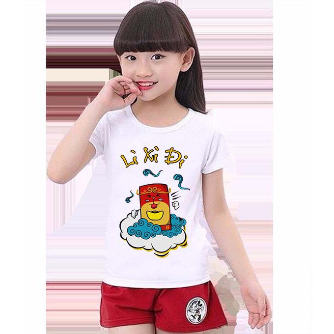 SALE - Áo thun trẻ em LÌ XÌ ĐI siêu cute | Áo thun Tết Tân Sửu 2021 đẹp cho bé BB05 / uy tín chất lượng