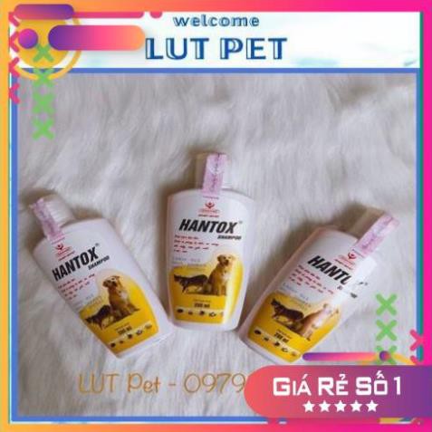 HG2303 Sữa tắm hantox shampoo diệt ve rận bọ chét ghẻ chó mèo - dầu tắm diệt khuẩn ngoài da mèo cún con