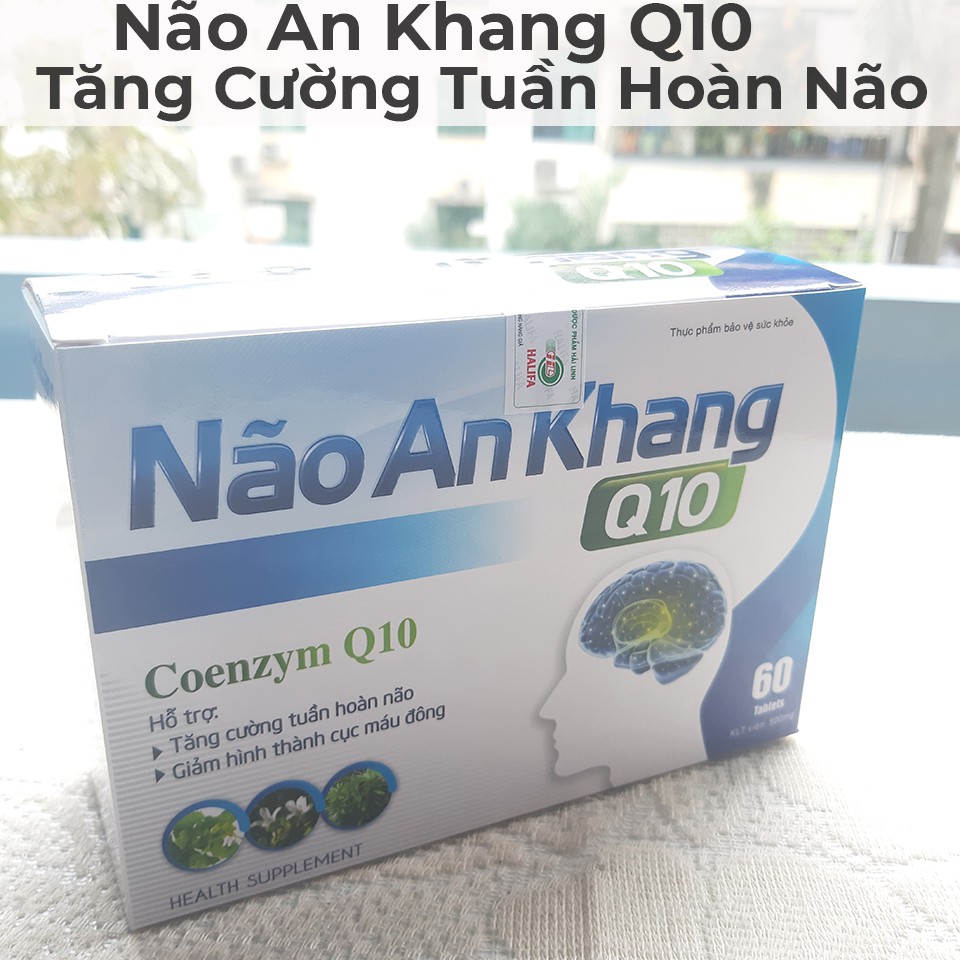 [GIÁ SỈ] NÃO AN KHANG Q10 - Viên uống bổ não, tăng cường tuần hoàn máu não, cải thiện nhận thức, trí nhớ