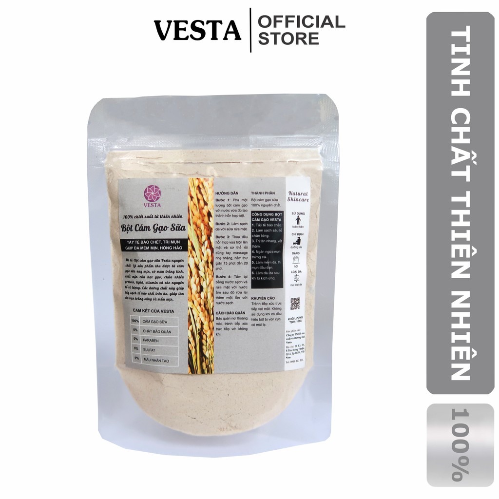 Bột Cám Gạo Sữa Nguyên Chất Vesta 100g | BigBuy360 - bigbuy360.vn