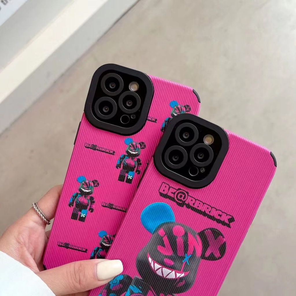 Sang Trọng Ốp Điện Thoại Da In Hình Gấu Cho iphone 13 Pro Max i13 13pro 11ProMax i11 iX Xs XR Xs Max 7plus 8plus 12Pro 12 Pro Max