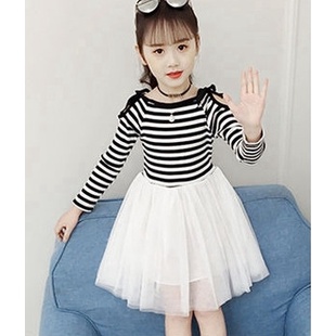 Váy cho bé gái đẹp, đầm công chúa họa tiết nơ vai mùa hè siêu xinh cho trẻ em