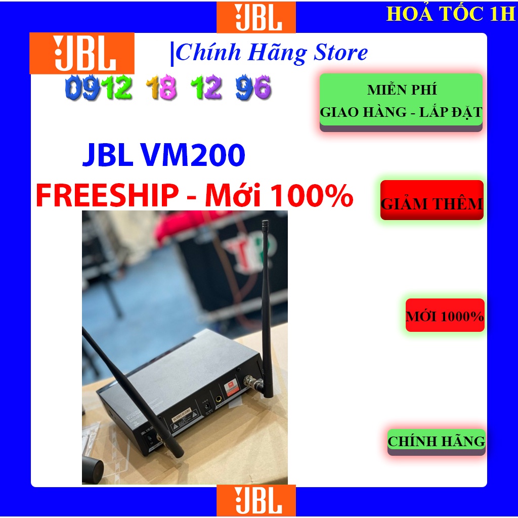 Micro JBL VM200 | Micro Không Dây JBL VM200 - Chính hãng 100% , Bảo hành chính hãng 12 tháng.