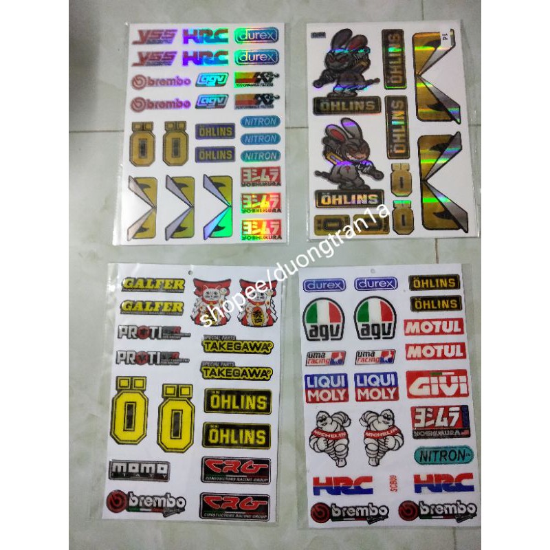 Tem dán xe các loại