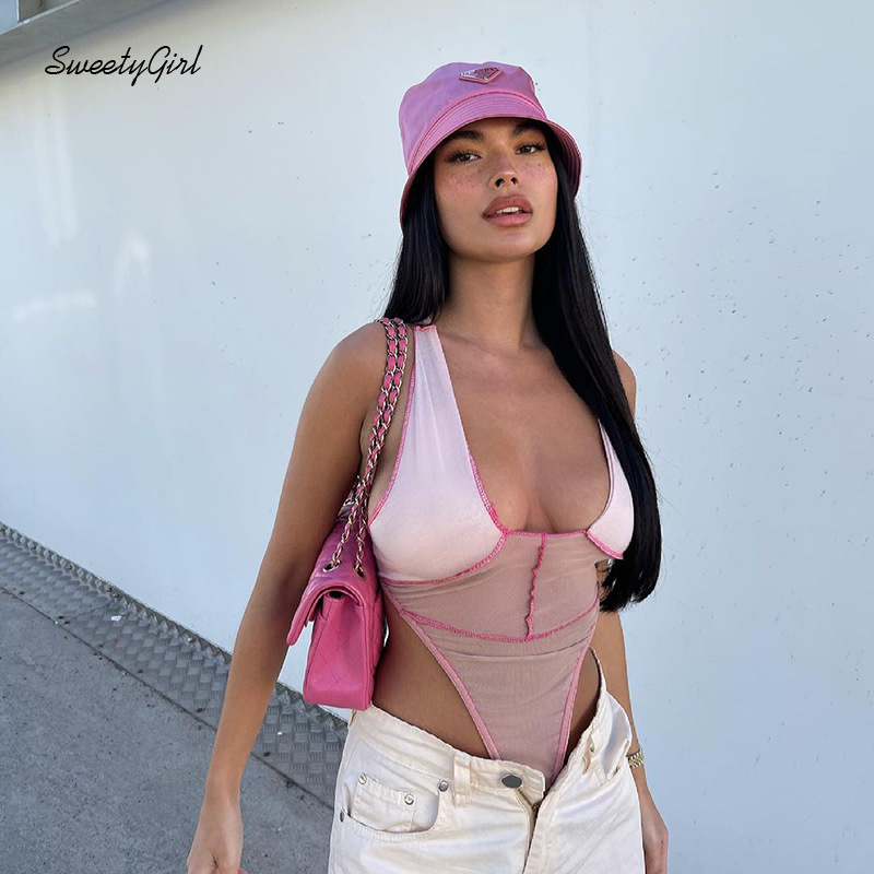 Áo liền quần không tay cổ U quyến rũ cho nữ