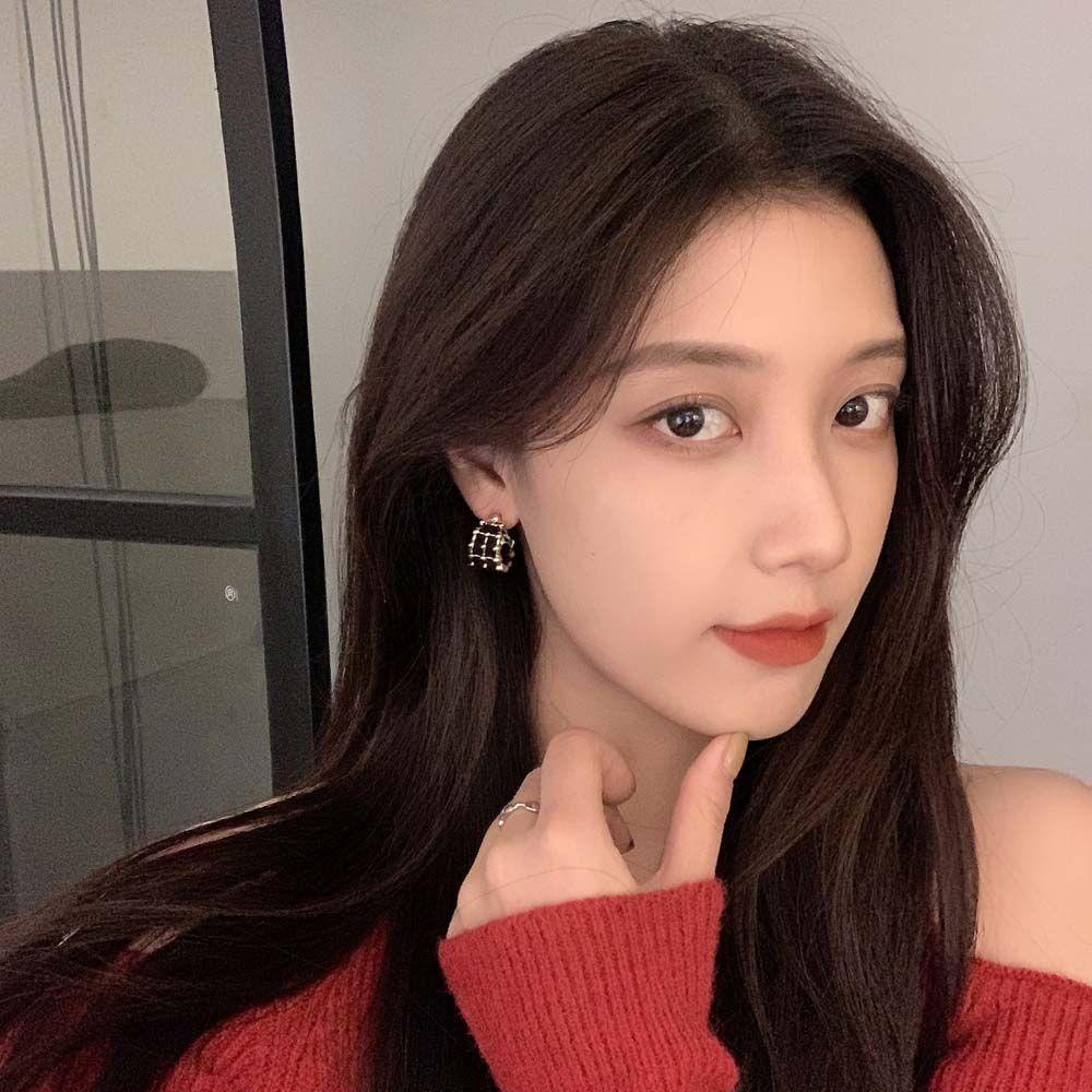 Khuyên Tai Tròn Bện Dây Phong Cách Hàn Quốc