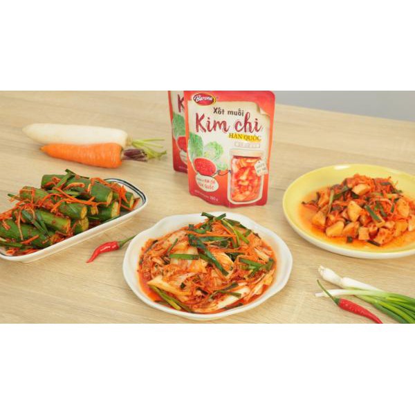 Combo 1 Gói Lẩu Kim Chi Barona 180g và 1 Xốt Muối Kim Chi Hàn Quốc Barona 180g