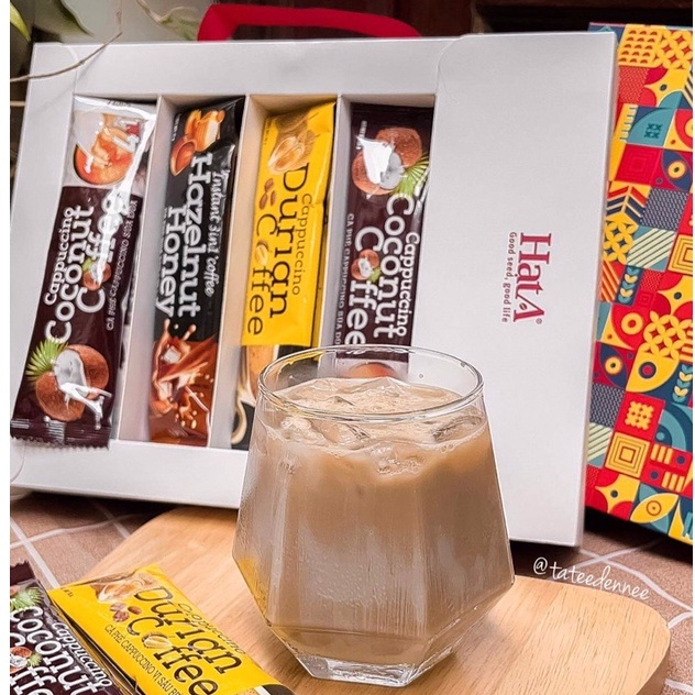 Hộp quà tặng cao cấp Hạt A Cafe Premium Gift Box Coffee 3 loại cà phê hòa tan 288g - 16 stick