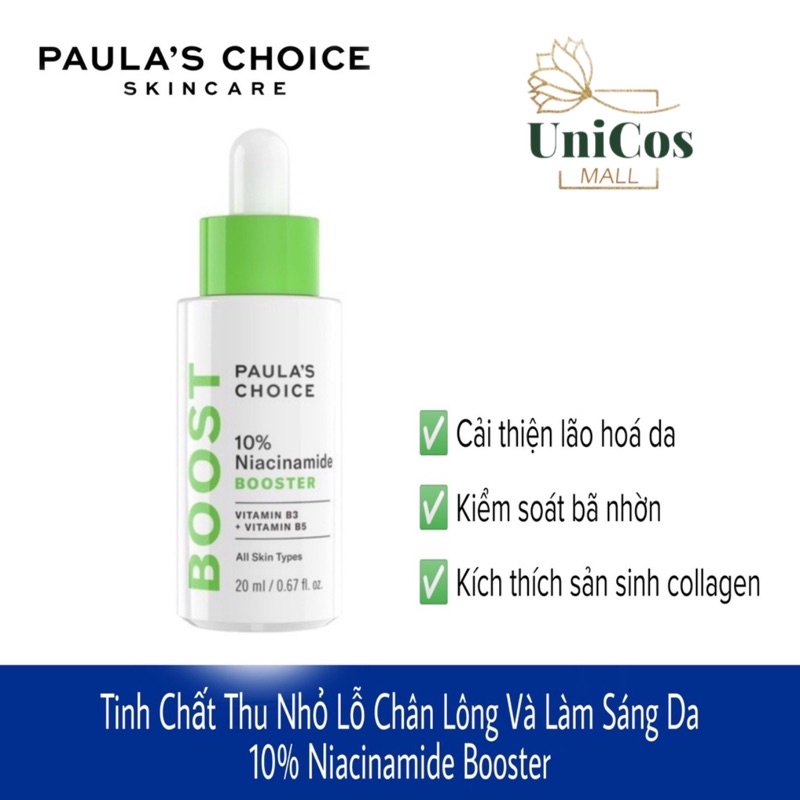 Tinh chất se lỗ chân lông Paulas Choice 10% Niacinamid - Paula's Choice 10% Niacinamide Booster 20ml