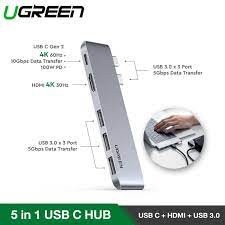 Cáp chuyển USBC sang HDMI + Hub USB 3.0 + USBC Ugreen 60559