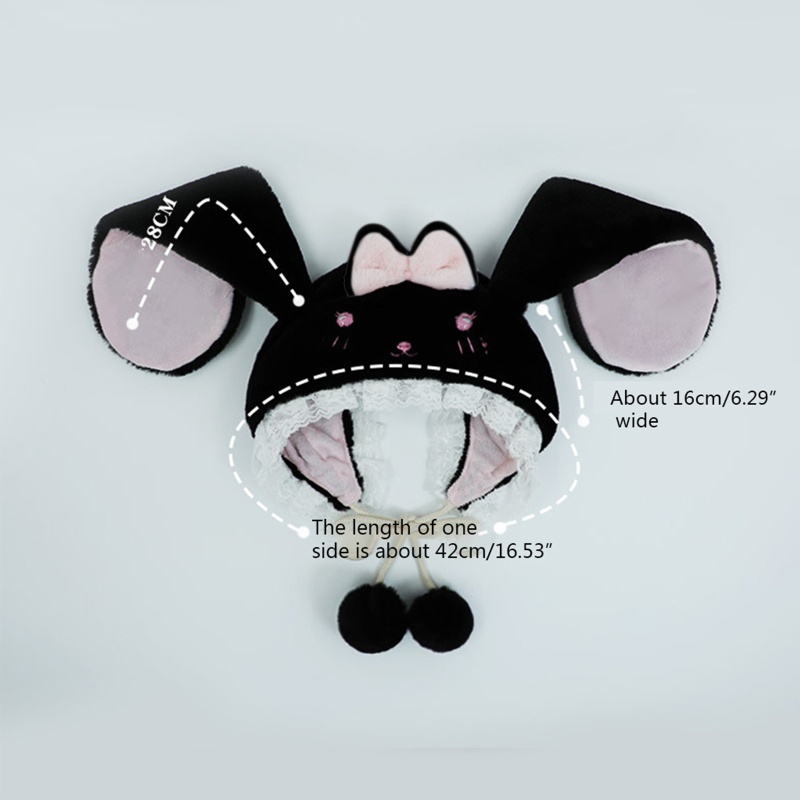 Mũ Tai Thỏ Bằng Lông Nhung Dễ Thương Xinh Xắn Dành Cho Nữ