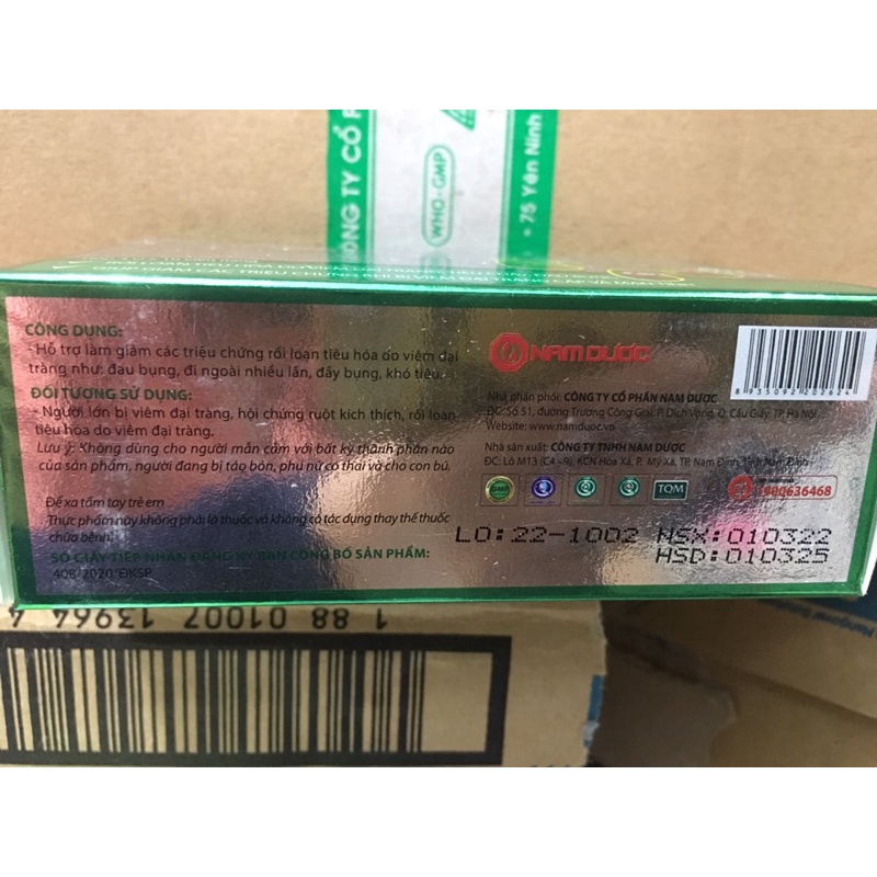 Đại tràng nam dược (sa nhân, lá mơ lông, hỗ trợ rối loạn tiêu hoá do viêm đại tràng, tiêu chảy, đau bụng....