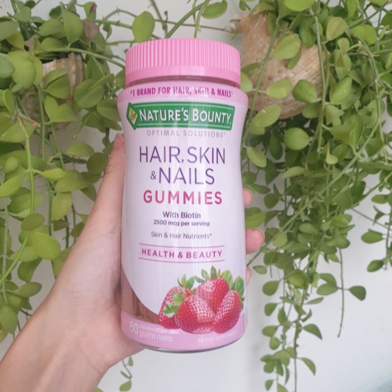 Kẹo dẻo đẹp da tóc móng Bounty HAIR SKIN AND NAILS GUMMIES 80 viên