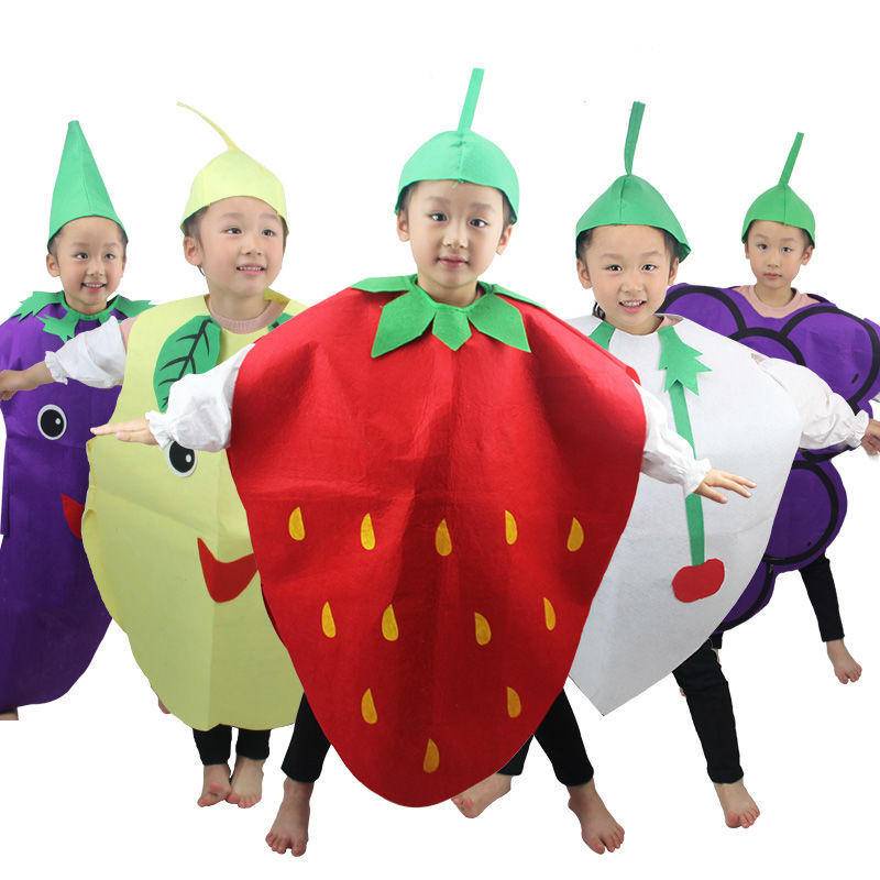 Children's environmental protection clothing Children's fashion show Fruit and vegetable performance clothing Halloween children's clothing