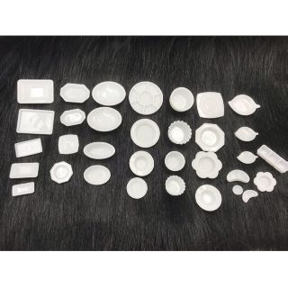 Set tô, chén, đĩa, khay mini trang trí nhà búp bê.